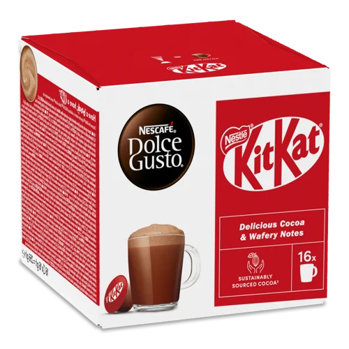 Суміш для Приготування Напою Ароматизована З Молоком Та Какао Kit Kat Dolce Gusto Nescafe, к/у 16х16г