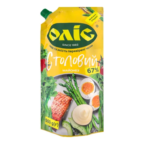 Майонез 67% Столовий Оліс д/п 560г