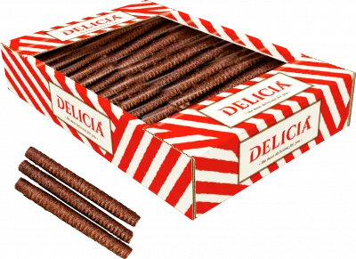 Вафлі Делиція Трубочки зі смаком кокоса 300г