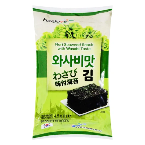 Норі снек Haelove зі смаком васабі 4,5г