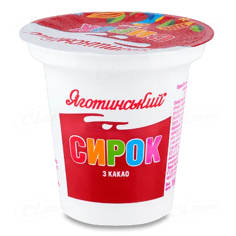 Сирок Яготинський солодкий з какао 7,4% стакан, 100г