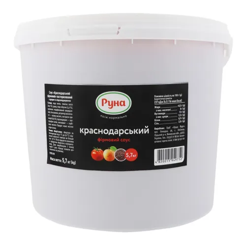 Соус Краснодарський фірмовий Руна відро 5.7кг