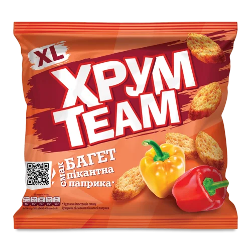 Сухарики Пікантна Паприка Багет ХрумTeam, м/у, 90 г