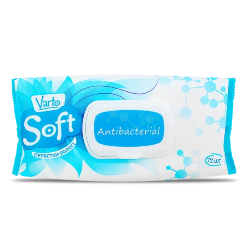 Вологі Серветки Antibacterial Soft Varto, 72 шт