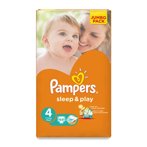 Підгузки Maxi Pampers Sleep&Play Chamomile, 4, 7-18 кг, 68 шт