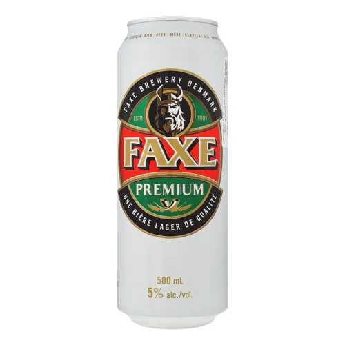 Пиво 0.5л 5.0% солодове Faxe Premium з/б