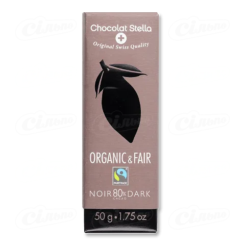 Шоколад чорний Chocolat Stella органічний, 50г