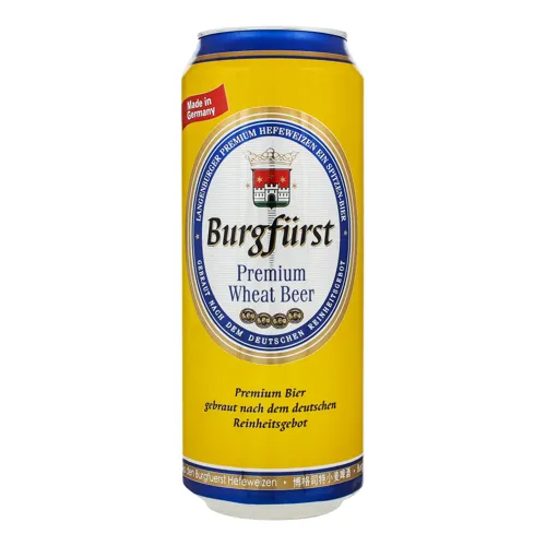 Пиво Преміум світле пшеничне 4,9% 0,5л ж/б Бургфюст