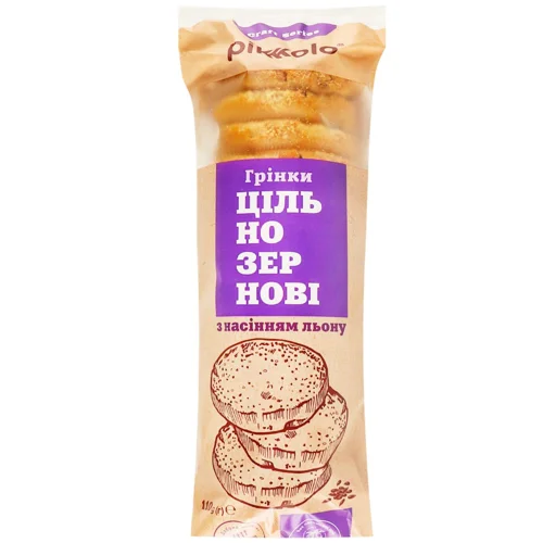 Грінки Pikolo Цільнозернові з насінням льону 110г