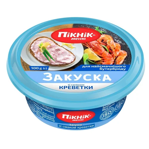 Закуска Пікнік меню зі смаком креветки 100г