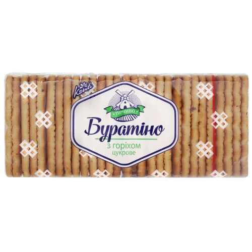 Печиво цукрове з горіхом Буратіно Кonti м/у 450г