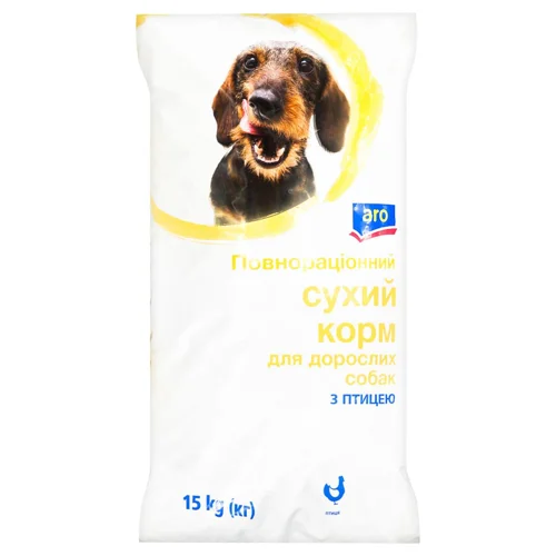 Корм сухий Aro з птицею для собак 15кг