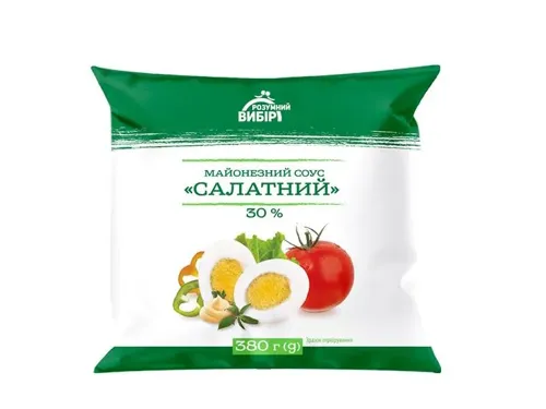 Соус майонезний Розумний вибір Салатний 30% п/етилен 380г