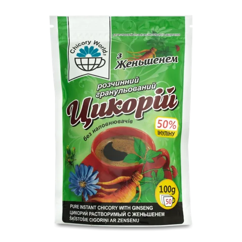 Цикорій Розчинний Гранульований З Женьшенем, в/ґ, 100г