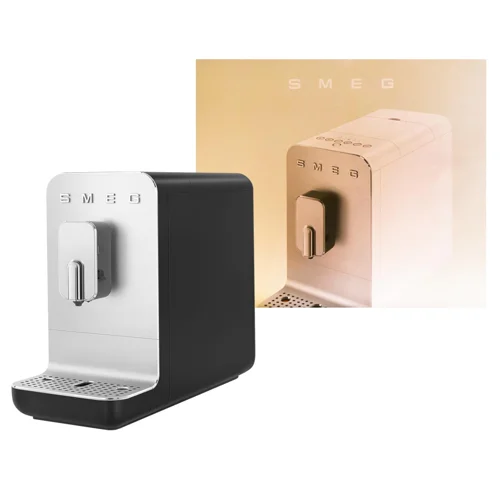Кавомашина Smeg 50x автоматична з капучинатором чорний матовий