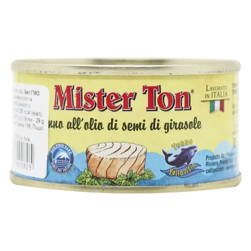 Тунець Mister Ton в соняшниковій олії 80г