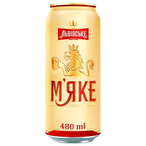 Пиво Львівське М'яке світле 4,2% 0,48л