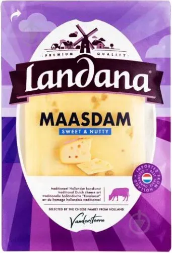 Сир Maasdam 150г ТМ Landana слайс