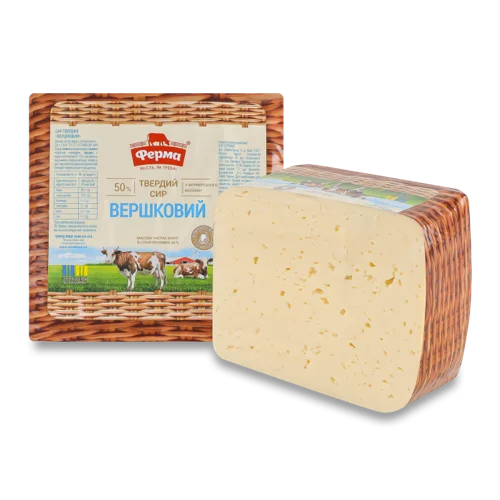 Сир Твердий Вершковий В/ґ 50% кг