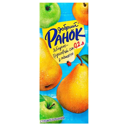 Сік Добрий ранок Груша-яблуко 200мл