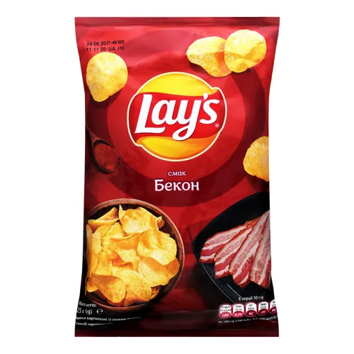 Чіпси картопляні зі смаком бекону Lays м/у 25г