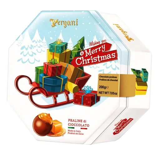 Цукерки Vergani З Різдвом! з карамельним кремом 200г