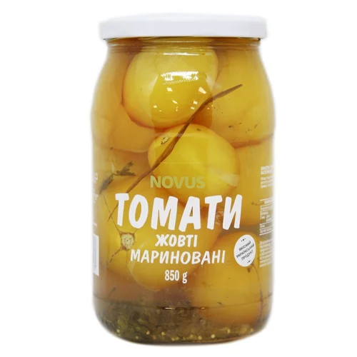 Томати Novus жовті мариновані 850г