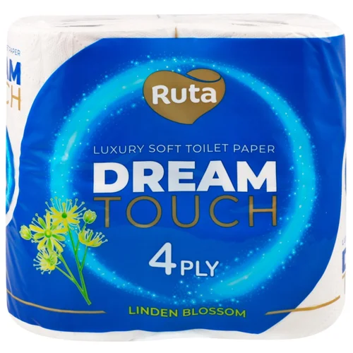 Папір туалетний Ruta Dream Touch білий 4-шаровий 4шт