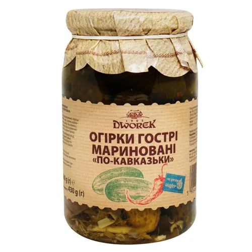 Огірки Dworek-1905 гострі з чілі 860г