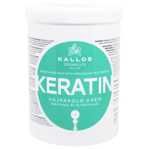 Маска для волосся Kallos Cosmetics Keratin Відновлююча з кератином та протеїнами молока 1л