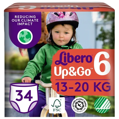 Підгузки-трусики Libero Up&Go розмір 6 13-20кг 34шт