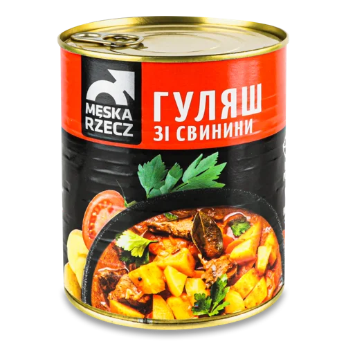 Гуляш Зі Свинини З Картоплею Консервований Meska Rzecz, з/б, 830г
