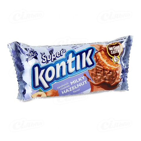 Печиво Konti Super Kontik зі смаком фундука молочне, 90г
