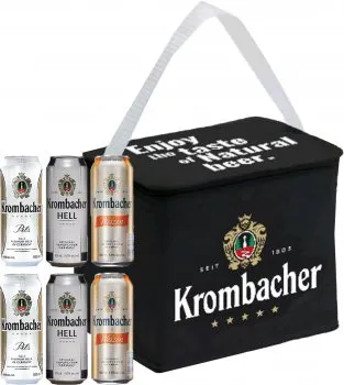 Набір пива Krombacher Pils 4.8% 0.5л x 2 шт + Krombacher Hell 5% 0.5л x 2 шт + Krombacher Weizen 5.3% 0.5л x 2 шт + термосумка