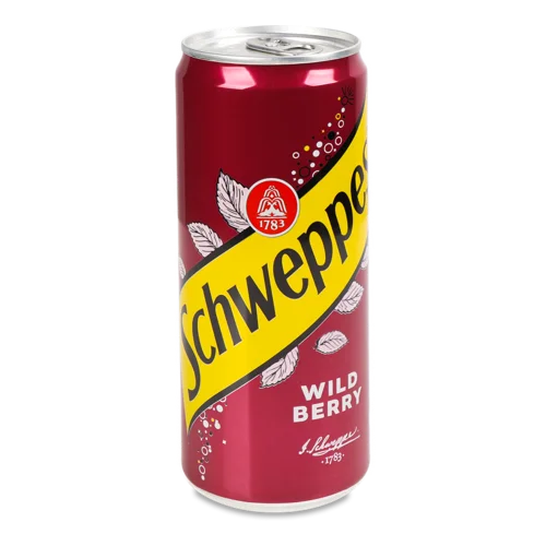 Напій Schweppes Wild Berry Безалкогольний Газований, 0.33л, Залізна Банка