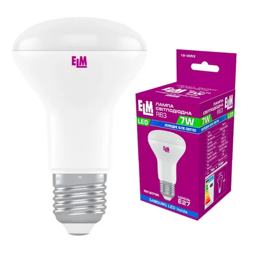 Лампа ELM Led R63 7W PA10 E27 4000 18-0053