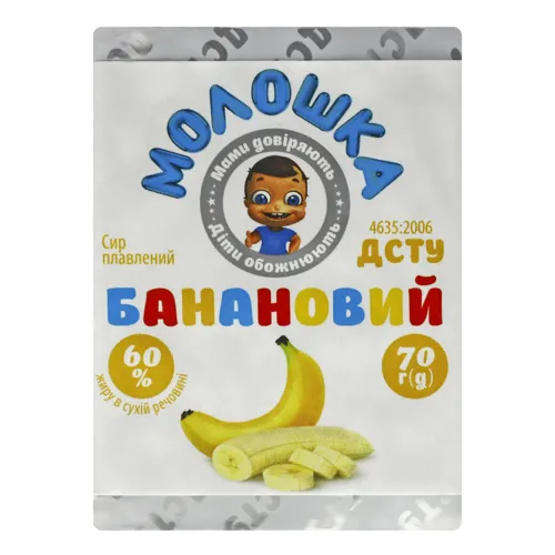 Сир плавлений 60% Банановий Молошка м/у 70г