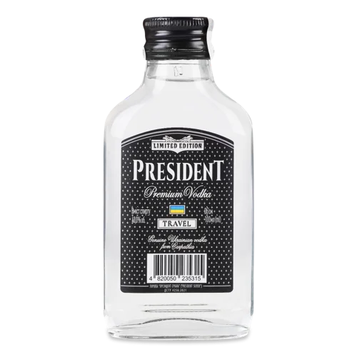 Горілка Вищого ґатунку 100мл 40% Пл Travel President
