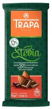 Шоколад Trapa Stevia чорний, 75г