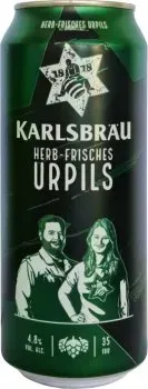 Упаковка пива Karlsbrau Urpils світле фільтроване 4.8% 0.5л x 24 шт.