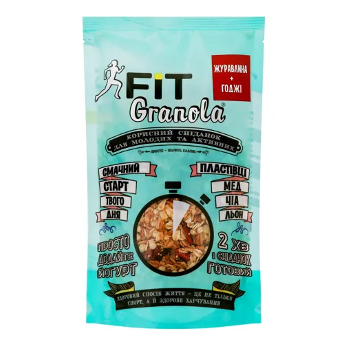 Гранола Журавлина+годжі Fit Granola д/п 125г