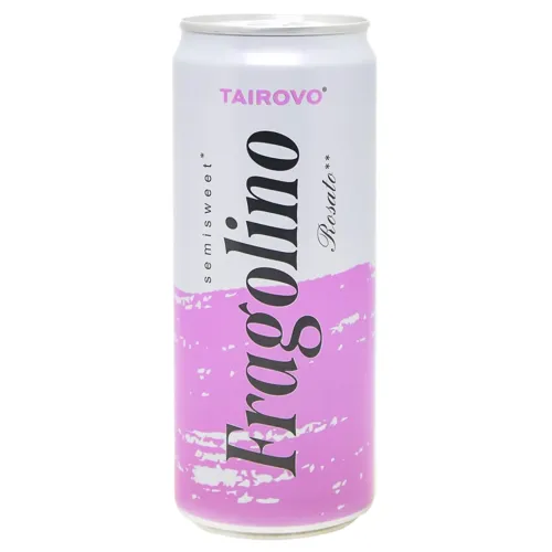 Напій винний Tairovo Fragolino рожевий н/сол ігрист 6-6.9% 330мл