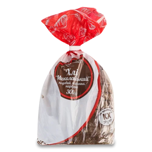 Хліб Подовий Вищого Ґатунку Нарізаний Миколаївський, 300г
