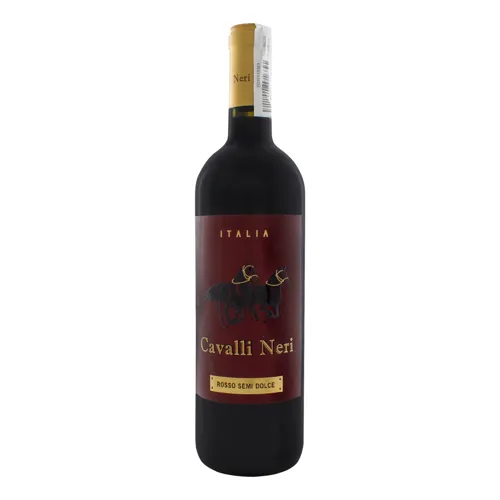 Вино 0.75л 12% червоне напівсолодке Rosso Semi-Dolce Cavalli Neri пл