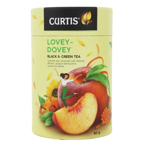 Суміш чаю чорного та зеленого байхового Lovey-Dovey Curtis тубус 80г