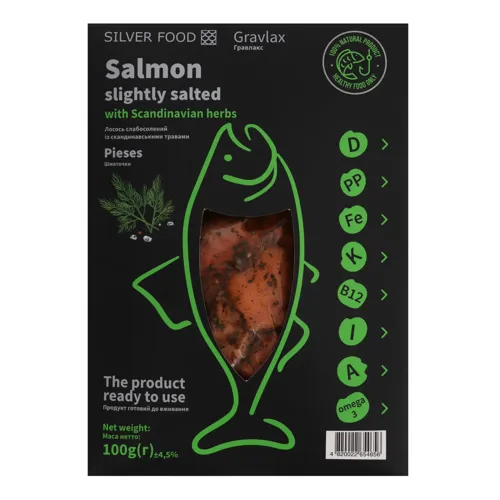 Лосось зі скандинавськими травами Silver Food сл/с к/у 100г