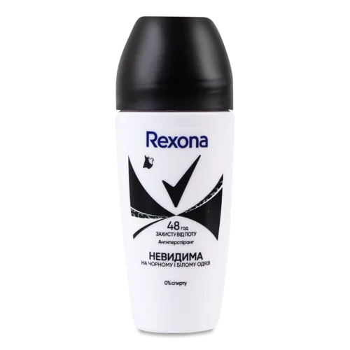 Антиперспірант Кульковий Rexona Невидима На Чорному І Білому Одязі 50мл