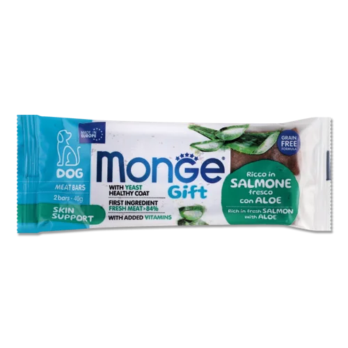 Лакомство для собак для Здорової Шкіри з Лососем та Алое Gift Monge, в/ґ, 40 г