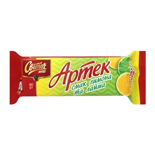 Вафлі зі смаком лимона і лайма Артек Світоч м/у 80г