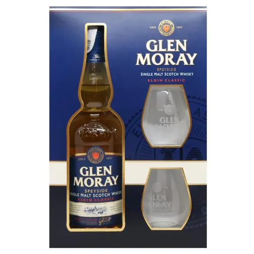Віскі Glen Moray Classic 40% 0,7л + 2 склянки